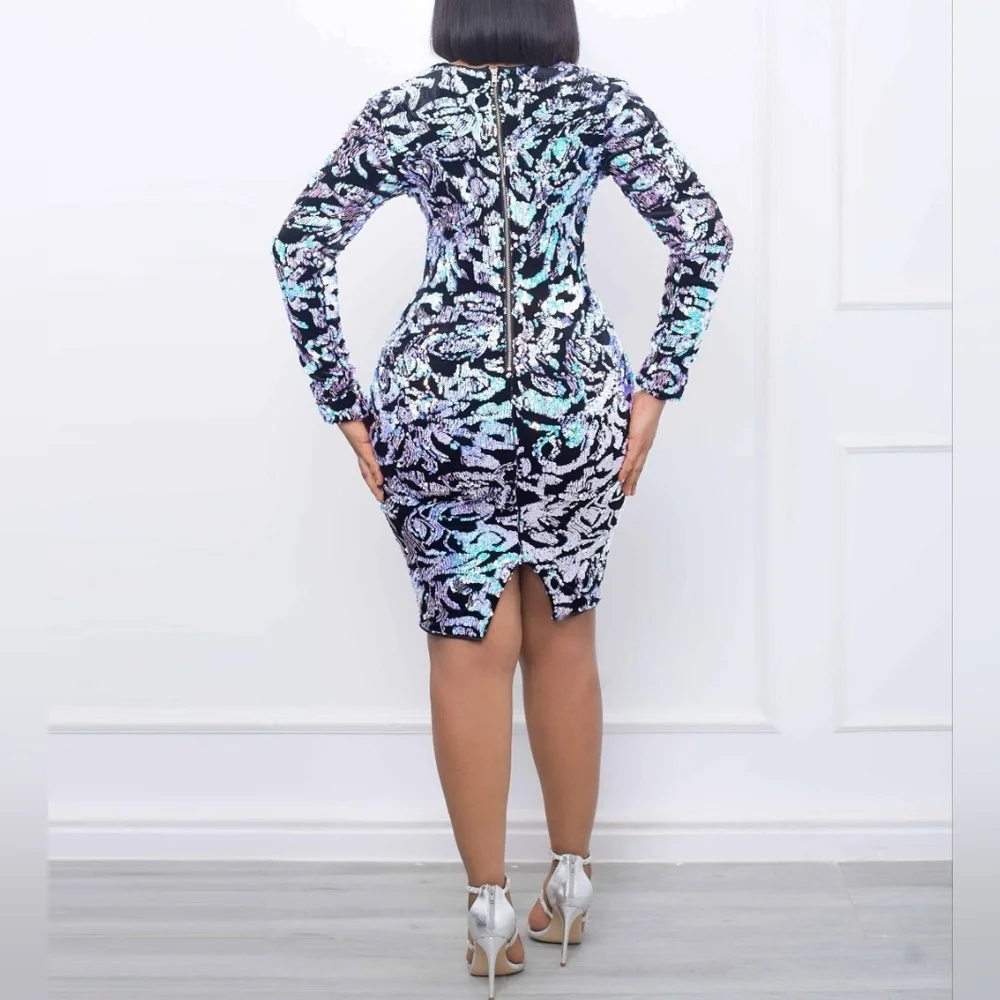 Kaylee Kollection Iridescent Sequin Dress Size S